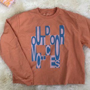 Outdoor Voices Cropped Orange Long Sleeve
